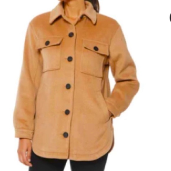 Sanctuary camel wool blend Shacket/jacket with pockets. Size Medium. NWT. - Picture 1 of 5